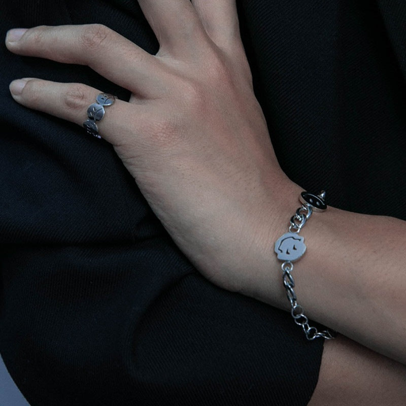 Emociones al por mayor Pulsera de expresión de acero de titanio